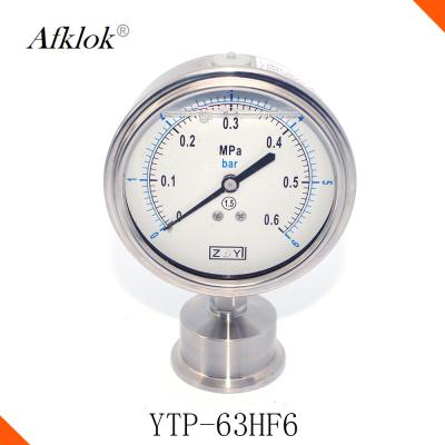 China Sanitary Manometer Gas Pressure Gauge , Diaphragm Type Gas Grill Pressure Gauge for sale