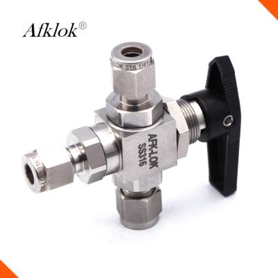 China High Pressure Stainless Steel Ball Valve High Temp Resistant 3000PSI 3 Way 1/2