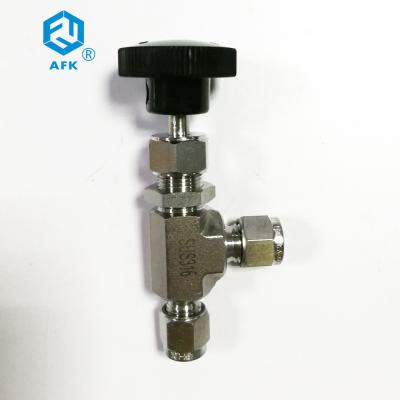 China Double Ferrule Threaded Liquid Needle Valves , 2 Way Stainless Steel Gate Valve for sale