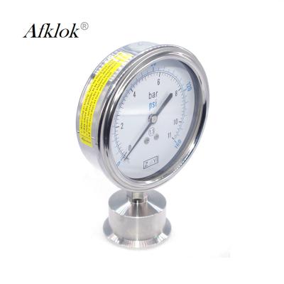 China Stainless Steel Oil Filled Pressure Gauge Meter 1% 1.5% 2.5% Accuracy Shockproof for sale