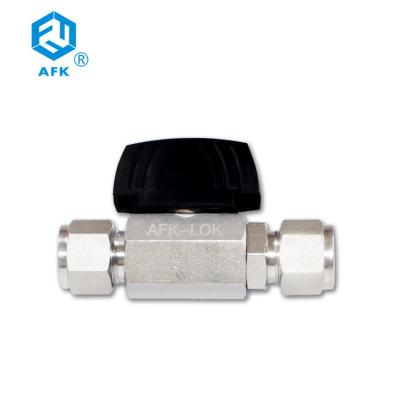 China Stainless Steel Two Piece Ferrule Ball Valve AFK Threaded for sale