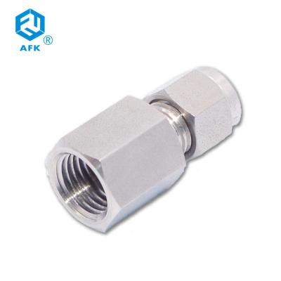 China Ferrule OD Stainless Steel Pipe Connector 3000PSI Thread Hexagon Forged for sale