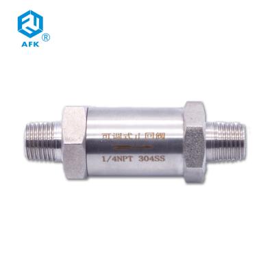 China BSPT AFK SS304 3000PSI One Way Check Valve Male NPT No Return for sale