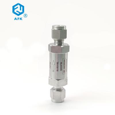 China AFK CE PTFE 15L/ Min Stainless Steel Gas Filter 6mm 15Mpa for sale