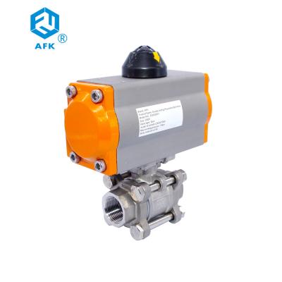 China Water SS NBR AISI 303 Pneumatic Actuator Ball Valve AFK Hard Anodized for sale