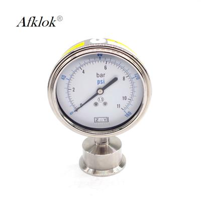 China H48mm 24UNF2B Stainless Steel Diaphragm Gauge CE Dia 63mm for sale