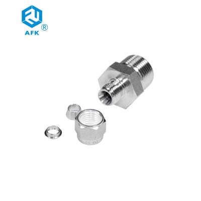 China NPT Forged Stainless Steel Tube Fittings 316 Equal AFK Male Hydraulic CE for sale