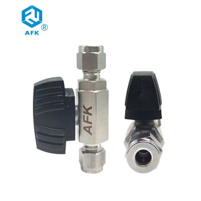 China Low Pressure 1000 PSI 2 Piece Stainless Steel Ball Valve 316 Double Ferrule Forged for sale