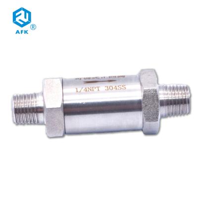 China SS316 Air Compressor Inline Check Valve High Pressure External Thread for sale