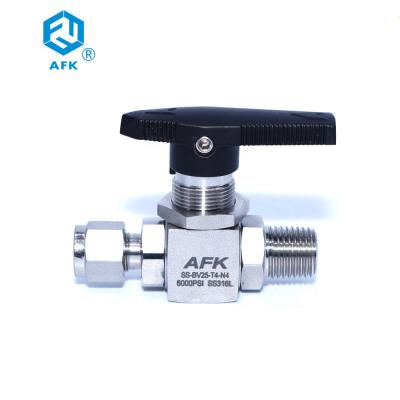 China Stainless Steel 6000 PSI High Pressure Ball Valves Threaded Connection For Water Gas Oil for sale