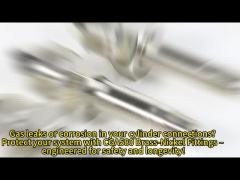 1/4in Stainless Steel Tube Fittings with Male Connection and Nickel Plated Brass