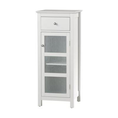 China KD Bathroom Furniture Easy Assembling Toilet Side Rack Rack Cabinet With 1 Drawer And Display Cabinet for sale