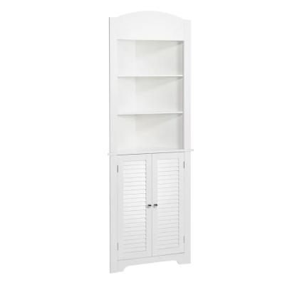 China Cheap Price KD Large Bathroom Furniture Bathroom Easy Assembling Corner Cabinet With Storage for sale