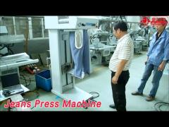 Vertical Jeans Press Machine Steam Moisture Removing PLC Control