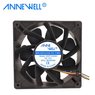 China Hotels Factory Supplier Price 120mm 12cm Brushless DC Fan DC Fan 120*120*38mm for sale