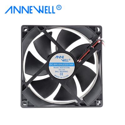 China Hotels ANNEWELL 92mm 9025 DC 12v 3 Pin 92x92x25 Computer Fan 3 Wire for sale