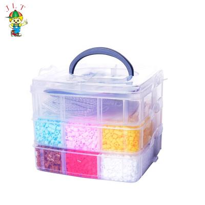 China EVA Beautiful Children's 3d Puzzle Diy 5mm Hama Beads Toy Children Fuse Beads New Color Ironing Beads for sale