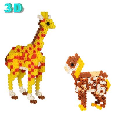 China Eco-friendly Funny Ironing Beads Color Box 5mm 3d Plastic Perler Bead Diy Kids Educational Toys for sale