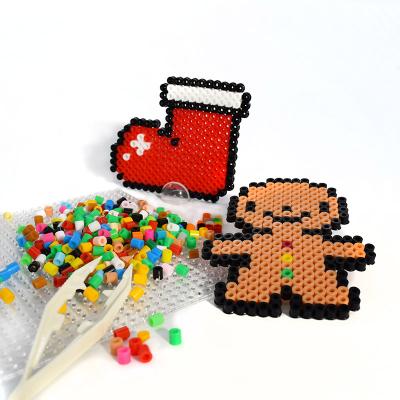 China Eco-friendly Kids Toys Color Box 5mm Educational Plastic Christmas Fuse Beads DIY Hama Beads for sale