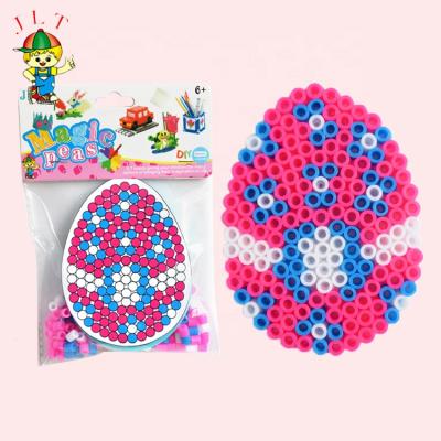 China Eco-Friendly Wholesale Diy EVA Easter Egg Shape Mini Plastic Puzzle Toys Perler Beads Hama Beads for sale