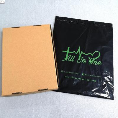 China Custom Logo Recyclable Black Eco Friendly Biodegradable Plastic Poly Messenger Mailing Bag For Clothing Envelope Courier Shipping Bags for sale