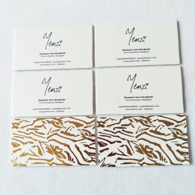 China Europe Luxury Business Card Printing Gold Foil , Rose Gold Business Card Custom Business Card Printing for sale