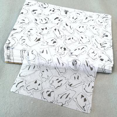 China Eco-friendly Custom Logo Tissue Wrapping Paper 17g/30g Gift Wrapping Black/White Printed Wrapping Paper For Gift/Clothing/Shoes for sale