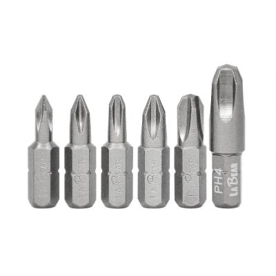 China Rotate Screw Source Factory Hardware S2 25mm Strong Magnetic Single Head Phillips Industrial Screwdriver Bits for sale