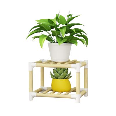 China Fashion Modern Design Flower Stand Wooden Frame A01 Portable Easy To Install To Assemble Flower Shelf DIY Flower Stand for sale