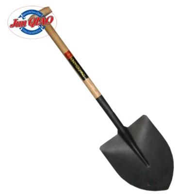 China High Quality Camping Shovel New Style Around Sharp Garden DIY Tools Metal Handle Shovel Wood Shovel With Long Handle Wood Shovel S518 for sale