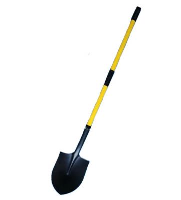 Cina High quality garden shovel S518 farm shovel fiberglass handle carbon steel head shovel agriculture tools factory sales directly in vendita