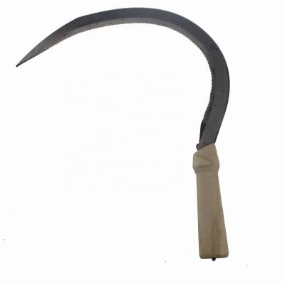 Cina Unrated General Purpose Tempered Steel Wood Handle Cultivating Handheld Garden Grass Palm Sickle in vendita