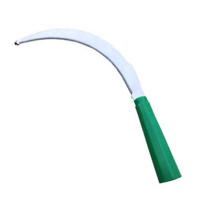 China Unrated Agricultural Tool Home Weeding Plastic Handle Cultivating Stainless Steel Hand Sickle for sale