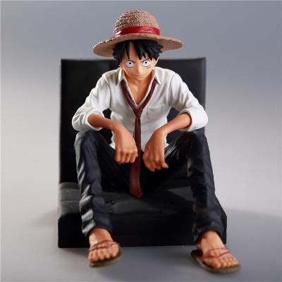 China Cartoon Toy One Piece Luffy Action Numbers Resting Sofa Queen Sofa Action Number Plastic Model Toy With Big Prize for sale