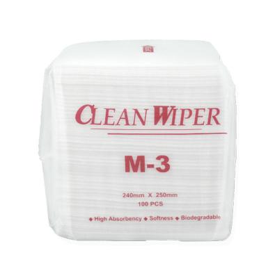 China Wholesale Multi Purpose Lint Free Disposable Industrial Cleanroom M-3 Nonwoven Clean Wiper Stocked for sale