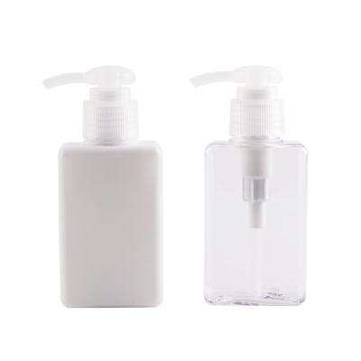 China Lovely Eco-friendly Pump Bottle 100ml , PE White Empty Plastic Shampoo Body Lotion Bottle for sale