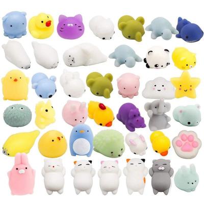 China The Other 40 Style Mini Soft Cute Animal Mochi Squeeze Toy Stress Relief Interactive Fidget Squishy Toy For Kids Gift for sale