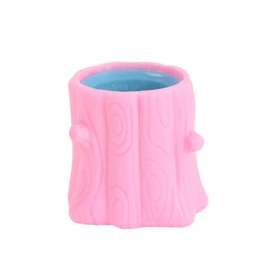 China Cute Animal Squirrel Conduit Squirrel Squirrel Squeeze Toy Cup Decompression Toy Stump Rubber Stake Squirrel Toys Gift for sale