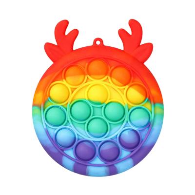 China Purse Mini Popper Sensory Silicone Push Bubble Storage Bag Rainbow Decompression Coin Fidget Toy for sale