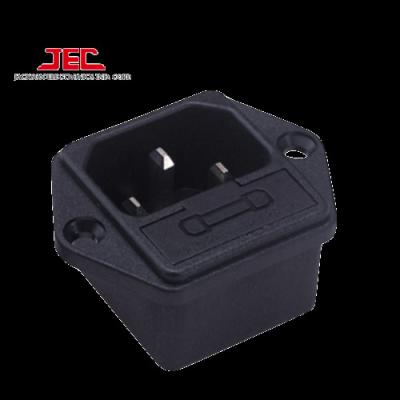 China Commercial/Industrial/Hospital/JEC Taiwan IEC60320 C14 POLYSNAP INTLET Multipurpose AC SOCKET WITH FUSE HOLDER for sale