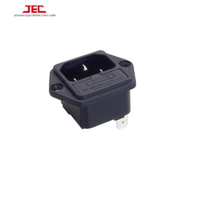 China Commercial/Industrial/Hospital/JEC Taiwan IEC60320 C14 AC POLYSNAP INTLET 10A 250V Multipurpose SOCKET WITH FUSE HOLDER for sale