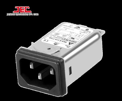 China JEC Taiwan EMI Filter C14 RFI Filter Power AC Low Pass Plug With RFI Fuse / Shield Holder Line Noise EMI for sale