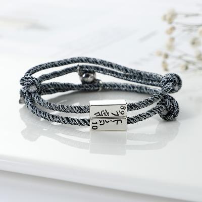 China TRENDY 13colors Custom Magnetic 8 9 10 Alloy Bracelet For Couples 2pcs/set KIB044 for sale