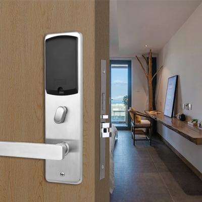 China Durable High Security Portable Rfid Keyless Entry Door Lock Magnetic Card European Smart Lock With Management Software System for sale