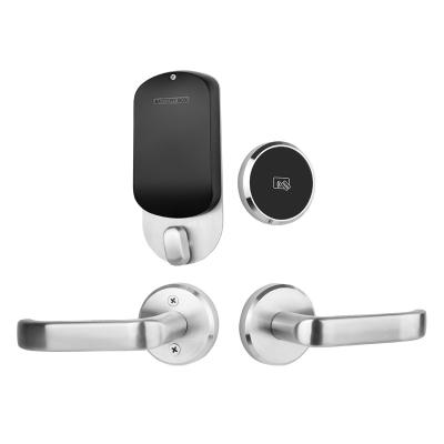 China Hotel Entrance Card Biometric Nfc Hotel Lock Smart System Handle European Living Keyless Door Lock For Front Door for sale