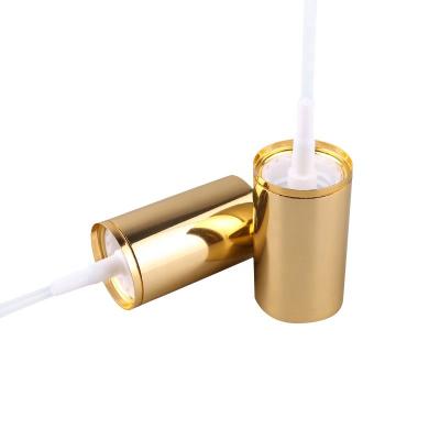 China Non Spill 18/20/24/410 Gold Aluminum Oil Cream Treatment Pump Emulsion Pumps for sale