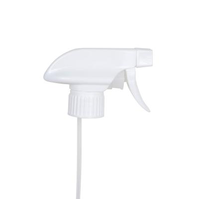 China Non Spill Head 28/410 Manufacturers Mandarin Cleaner White Square Red Plastic Trigger Sprayer for sale