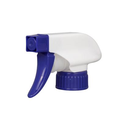 China Non Spill 28/400 Head Square Trigger Top Quality Plastic Blue White Detergent Sprayer for sale