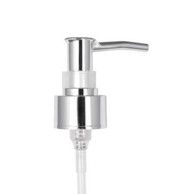 China Non Spill Silver 24/410mm Liquid Soap Dispenser Plastic Press 28/410mm Head Lotion Pump for sale