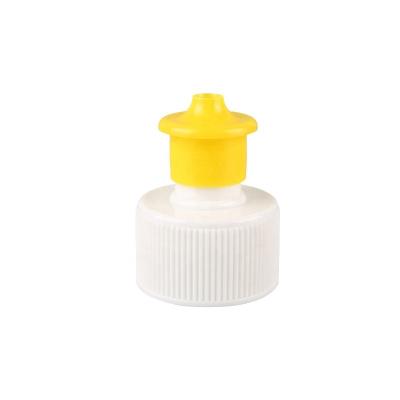 China Non Spill Plastic Head Pull Cap Mushroom Maker 28/410 Push-Pull Covers Bottle Cap for sale